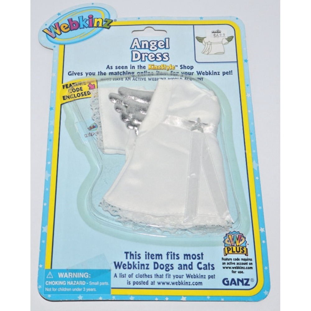 Ganz Webkinz ANGEL White DRESS KinzStyle Shop WE000076 NEW